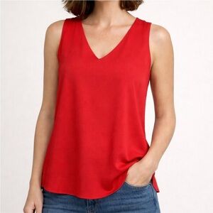 Vibrant Red Sleeveless Top, Size M | C Est 1946